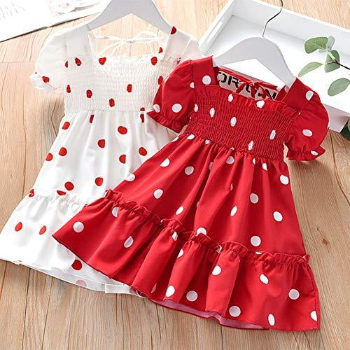 Styles I Love Little Girls Short Sleeve Polka Dots Print Ruffle