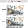 thumbnail image 2 of Boho Pillow Covers 12x20 Set of 2, Bohemian Mid Century Style Farmhouse Decorations Throw Pillow Covers Abstract Beige Art Outdoors Decorative Cushion Case for Couch Sofa Home, 2 of 6