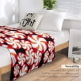 thumbnail image 4 of Red White Diagonal Stripes Flannel Fleece Throw Blanket Christmas Sweet 50x60 Inches Soft Blanket for Couch,Cozy,Warm,Lightweight, 4 of 6