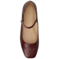 thumbnail image 4 of Journee Womens Carrie Wide Width Buckle Square Toe Mary Jane Dress Flats, Widths Available, 4 of 9