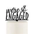 thumbnail image 1 of Weddingstar 4581-10 Were So Engaged Acrylic Cake Topper, Black, 1 of 2