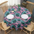 thumbnail image 3 of Football Pattern Round Tablecloth 60"x60",Wrinkle Wipeable Table Cloth for Kitchen Dining Room Picnic Patio Party, 3 of 6