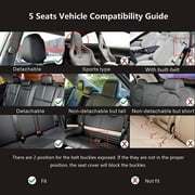 OTOEZ Universal PU Car Seat Cover Breathable 5 Seats Leather Full Set Waterproof Cushion for Sedan SUV Truck