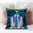 thumbnail image 3 of Three Women Indoor/Outdoor Pillow in Green Blue Purple 28x28, 3 of 5