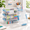 Blue, variant on Colorful 4 Pack Extra Large Plastic Pencil Box Art Supply Storage Organizer