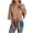 #0452Khaki, variant on Qiyinn Women's V Neck Casual Shirt Fashion Top with Flutter Sleeves Spring Summer Essential