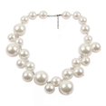 thumbnail image 1 of Collar de mujer con cuentas irregulares exageradas y elegante cadena de extensión de alto brillo con perlas de imitación para clavícula N---Código de producto 51471, 1 of 5