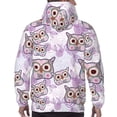 thumbnail image 7 of Lsque Owl And Floral Pattern Casual Men's Hoodie,Hooded Sweatshirt with Kangaroo Pocket,Pullover Hoodie-Medium, 7 of 7