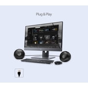 Adesso Xtream S4 USB-Powered Desktop Computer Speaker with Dynamic Sound - 5W x 2 - Works with Zoom, Microsoft Team, Skype, Webex and Google Meet