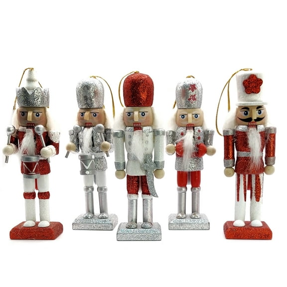 Christmas Nutcracker Set. Wizardi Classic Wooden Festive Decoration F07M14-16-N01249