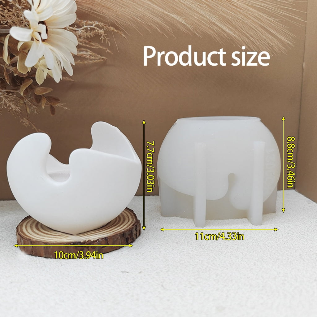 Geemin Eggshell Silicone Candlestick Molds For Epoxy Resin Multipurpose Candle Holder Mould for Tealight Holder Decoration