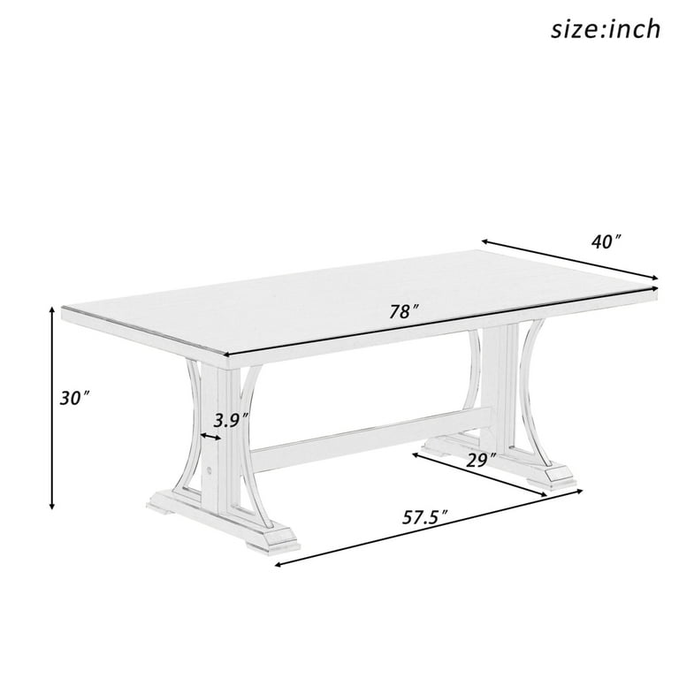 20 seater dining online table dimensions