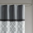 thumbnail image 2 of 510 Design Black and Grey Shower Curtain, Transitional Embroidered with 12 Button Holes, 72" x 72", 2 of 5