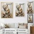 thumbnail image 4 of Designart "Beige Squirrel Minimalist Art II" Animals Squirrel Floater Framed Canvas Art Print, 4 of 5