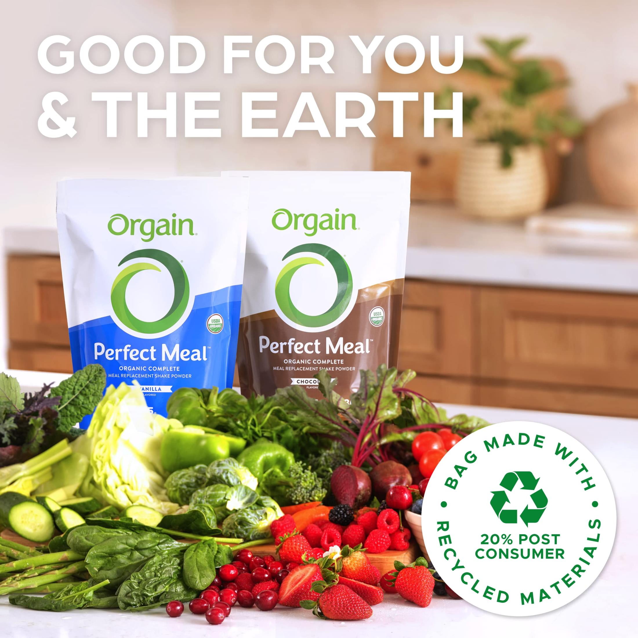 Orgain ® Organic Plant Based Perfect Meal Protein Powder Choclate