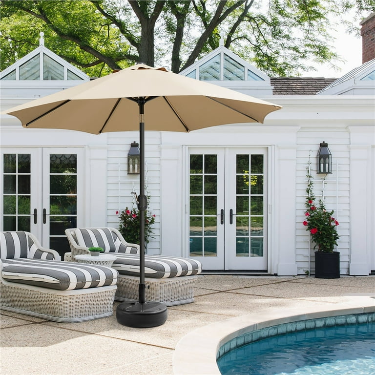 free patio umbrella PURPLE LEAF Cantilever Garden with Umbrella Cover Use this product to perfectly anchor your cantilever patio umbrella Yaheetech Water Filled Plastic Free-Standing