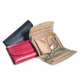 thumbnail image 2 of Croco Textured Red Leather Snap Closure Velour Lined Jewelry Clutch GM8758, 2 of 5
