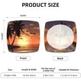 thumbnail image 5 of Set of 6 Removable Chair Seat Covers for Dining Room, Coconut Palm Tree Stretchable Wedding Party Chair Slipcovers Cushion Protector Sea Beach Sunset Furniture Decor, 16.9x16.9 Inches, 5 of 6