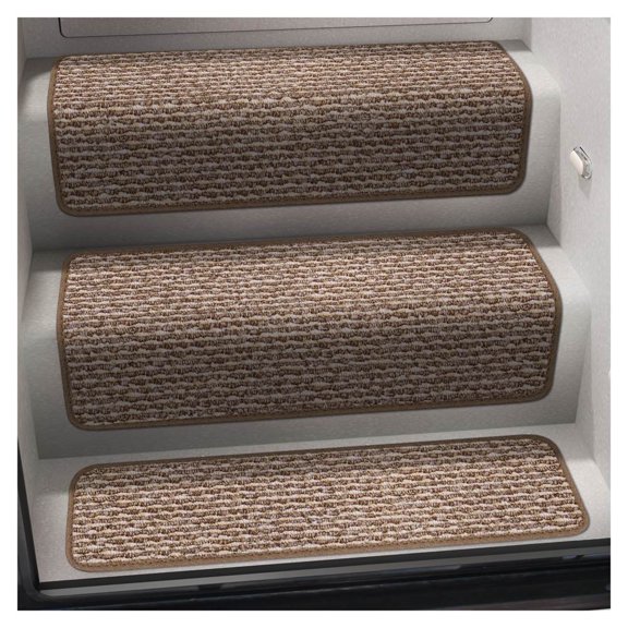Prest-O-Fit 5-0072 Decorian Step Huggers For RV Stairs Butter Pecan Brown 13.5 In. x 23.5 In.