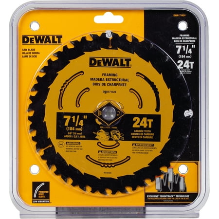 UPC: 0885911574457 | DeWalt DWA171424 Circular Saw Blade  Tungsten Carbide  24-Tooth x 7-1/4 In. – Quantity 1