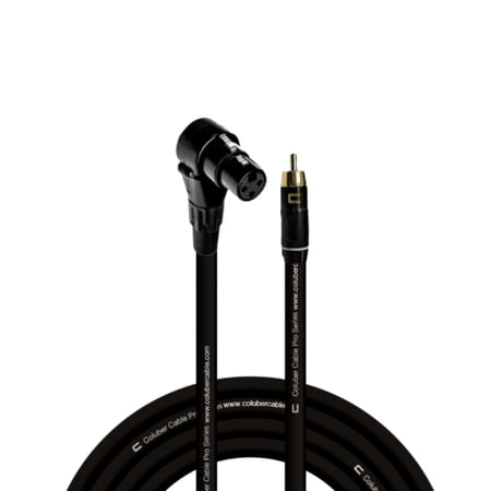 Coluber Cable Balanced Right Angle XLR Female-RCA Male 3-Pin Audio Connector