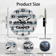 thumbnail image 2 of 12inch Camper Forest Pattern Wall Clock Battery Operated Silent Non Ticking Round Decorative Clock, 2 of 9