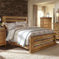 thumbnail image 3 of Progressive Furniture Willow Queen Wood Slat Bed in Distressed Pine Tan, 3 of 7