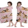 thumbnail image 4 of German Shepherd Hooded Bath Towel，60"x35" for Ages 3 To 12 Kids, Quick Dry Lightweight Soft Microfiber Hood Beach Towel Cover Up for Kids, 4 of 7