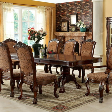 Traditional Wood Dining table in Brown Cromwell by Furniture of America