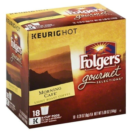 Folgers Morning Cafe Coffee, Mild Roast, K-Cup Pods for Keurig K-Cup