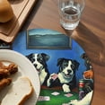 thumbnail image 4 of Round Placemats Cartoon Dog Playing Cards 15 inch Set of 4 Table Mats for Dining Table Games Heat Resistant Non-Slip Kitchen & Home Decorative Place Mat Set, 4 of 8
