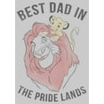 thumbnail image 2 of Men's Lion King Simba and Mufasa Best Dad in the Pride Lands Sweatshirt Athletic Heather Small, 2 of 4