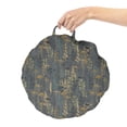 thumbnail image 2 of Botanical Round Floor Cushion with Handle, Floral Forest Theme Along Silhouettes of Various Field Flowers and Herbs Pattern, Pillow for Living Room & Dorms, 18" Round, Multicolor, by Ambesonne, 2 of 4