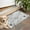 Gray Pioneer Flower, variant on Brown Boho Tribal Hexagons and Stripes Pattern Door Rugs,Washable Non Slip Door Mats Indoor,Decorative Door Mats,Entry Mat Indoor for Entrance,Bedroom,Kitchen,Bathroom,16"x24"