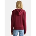 thumbnail image 4 of Time and Tru Women's and Women’s Plus Zip Front Fleece Hoodie Jacket, Sizes XS-4X, 4 of 6