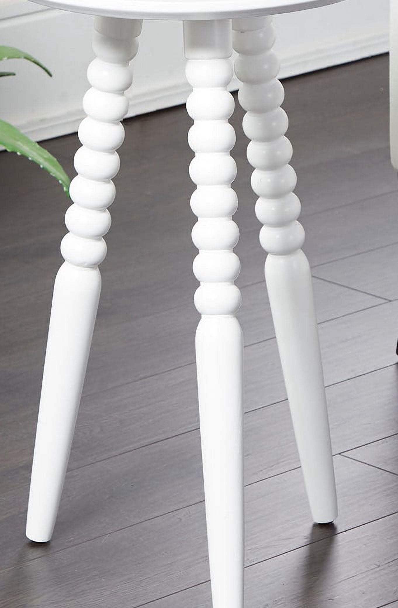 Silverwood Pure White Side Table Compact Accent 14" x 14" x 23" 1-pack