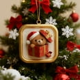 thumbnail image 6 of Luoshdecor Christmas Cute Bear Ornament,Acrylic Animal Hanging Ornament New Year Gifts for Christmas Decorations Animal Lover 3.1 in, 6 of 6