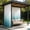 Light Blue#39, variant on 79"x71" Outdoor Waterproof Curtain, Thickened Privacy Screen Panel with Hanging Rings, Sun Shading Drape for Patio, Pergola, Porch & Gazebo, Windproof Fabric, 1 Panel