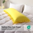 thumbnail image 3 of Lorviah Ruffled Body Pillowcase, Ultra Soft & Breathable 20"x54" Ruffled Body Pillow Cover with Envelope Closure, Yellow, 3 of 5