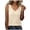 Beige-01, variant on Women’s Waffle Knit V-Neck Tank Top, Casual Loose Fit Camisole, Basic Solid Color Tank Shirt