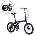 thumbnail image 4 of Fomas 20 inches Folding City 8 Speed Bike Aluminum Frame Shimano Shifters Bicycle, 4 of 9
