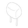 Genuine OE Infiniti Headrest, Outer - 86430-6GW0C