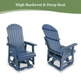 thumbnail image 5 of Mosbrisa HIPS Swivel Patio Glider, Poly Lumber All-Weather Resistant Outdoor Chair, Navy Blue, 5 of 7
