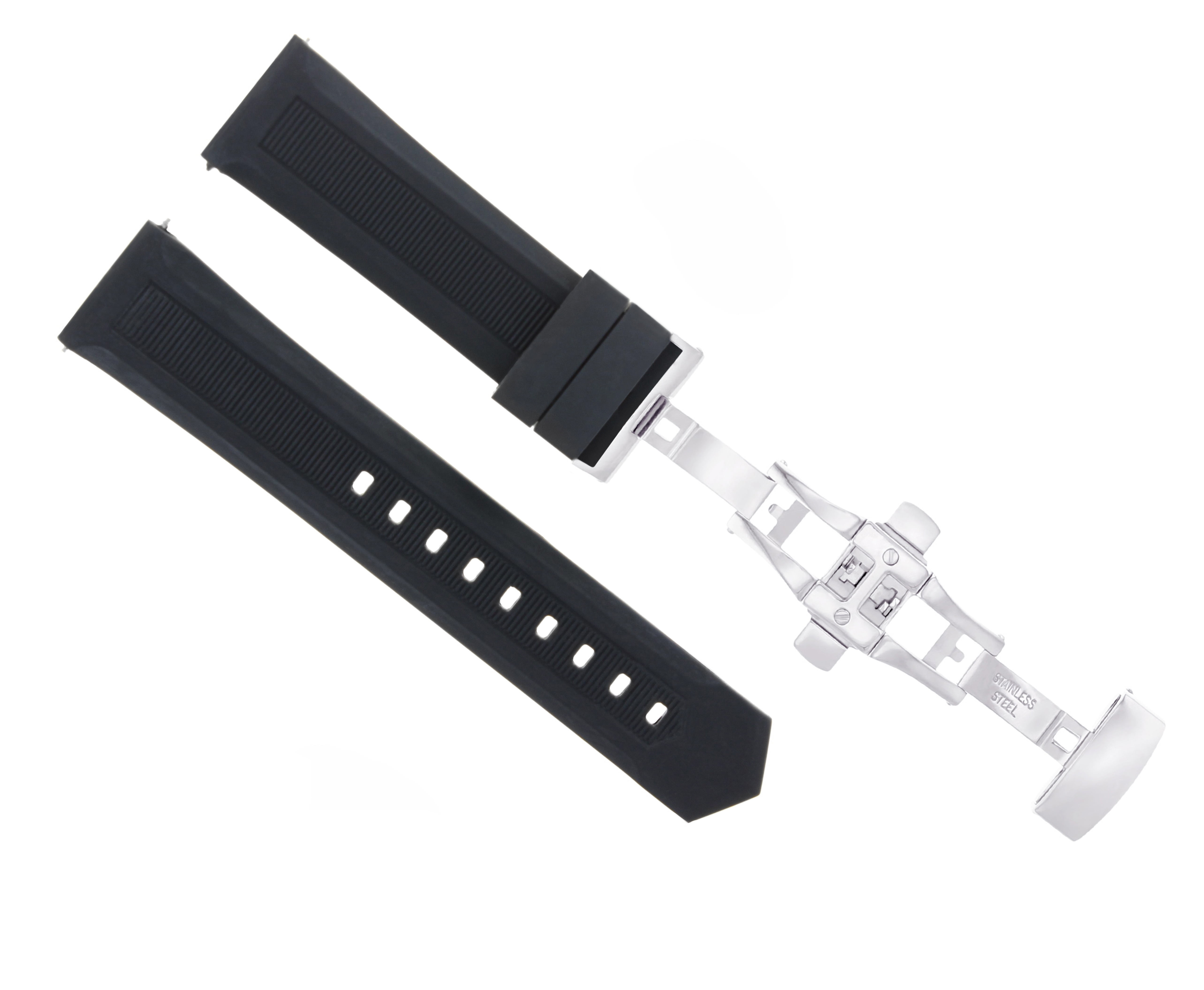 20mm Rubber Watch Band Strap for Tag Heuer F1 Gulf Aquaracer Wbd1112 Deployment, Women's, Size: One size, Black