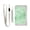 Colorful Green Watercolor, variant on JIALIOU Nylon Trifold Card Wallet with ID Window Zipper Pocket for Men Women Teen Pink Soft Smoke Cloud