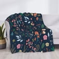thumbnail image 3 of Rateoe Colorful Flowers Pattern Flannel Throw Blanket, Ultra-soft Blanket for Bed, Couch, Car, Hypoallergenic Anti-pilling blanket-60"x50"(Horizontal), 3 of 6