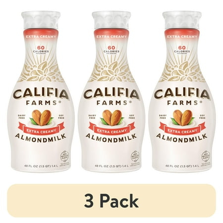 (3 pack) Califia Farms Extra Creamy Almond Milk 48 Fluid Ounces