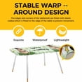 thumbnail image 4 of Groundhog Day Table Cloths for 8 Foot Rectangle Tables, Green Plaid Spring Botanical Star Yellow Patio Waterproof Elastic Fitted Tablecloths, Washable Rectangular Table Cover for Camping, 4 of 8