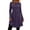 Purple, variant on Ashirexll Casual Dresses for Women Winter Casual Pullover Long Sleeve Round Neck Solid Color Dress with Pockets