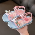 thumbnail image 2 of EnJoCho Summer Princess Beach Shoes Fashion Leather Shoes for Young Children and Girls Casual Shoes Thick Soled Round Head Buckle Dress Shoes Little Girl Cute Party Shoes, 2 of 9